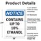 Signmission Contains Up To 10% Ethanol, 18 in W x Rectangle, Plastic OS-2PACK-NS-P-1824-V-10806 - alternate 2